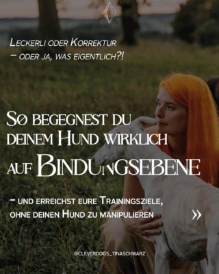 Kennst den Gedanken, dass du weder mit Leckerli, noch mit Korrektur, sondern vor allem auf Bindungsebene mit deinem Hund trainieren willst? 🔎 Um in dem Dschungel an Möglichkeiten wirklich einen bindungsfördernden Weg zu finden, lass uns tiefer in dieses Thema einsteigen. Typische Sätze, die viel zu selten reflektiert werden: 🌪️ Der macht das ja nur für Leckerli und nicht für mich 🌪️ Ein kleiner Klaps hat noch niemandem geschadet 🌪️ Ich möchte, dass er mich respektiert und nicht als Futterautomat sieht ⏰ Während dein Wunsch nach einer harmonischen Beziehung so wundervoll ist, verlieren dein Hund und du Zeit auf dem Weg, genau diese immer weiter zu stärken Ganz egal, wie sicher eure Bindung ist, es wird immer Gaudi machen den Hasen zu hetzen! - Damit du wirklich die Beziehung zu deinem Hund stärkst, darfst du: 🗝️ Konsequenzen wählen, die positive Emotionen in deinem Hund auslösen, weil genau diese mit dir verknüpft werden 🔎 Dich auf die Suche nach den Bedürfnissen deines Hundes begeben und diese als Belohnungen nutzen 🕯️ Deine Glaubenssätze erkennen und lösen, welche euch noch auf eurem Weg bremsen Wir alle sind biologisch darauf programmiert Sicherheit und angenehme Emotionen zu suchen. Nutze diese natürliche Grundlage und festige wirklich eure Beziehung während sich das Verhalten deines Hundes bessert. Dann wird er irgendwann wirklich anderes stehen und liegen lassen, weil es mit dir immer so viel schöner ist. Schon mehr als 100 Menschen stehen auf der Waitlist zur VIP Dogs Academy. Die Türen öffnen schon am 26. Mai. 😍 Der ganzheitliche Weg, der dich und deinen Hund gleichermaßen wachsen lässt. Wenn du diesen Weg auch gehen möchtest, trage dich so gern ein. Dadurch kannst du dir als Erste:r deinen Platz sichern und das zum besten Preis. Ich freue mich so sehr darauf, euch zu begleiten. Den Link findest du in meiner Bio. Liebe geht raus, Tina